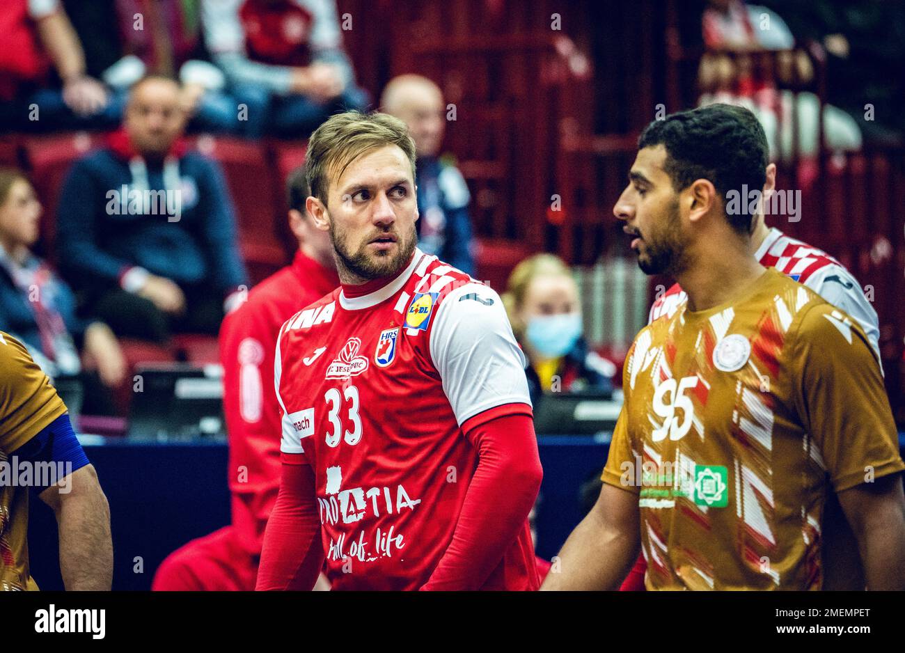 Malmo, Sweden. 23rd Jan, 2023. Luka Cindric (33) of Croatia seen during