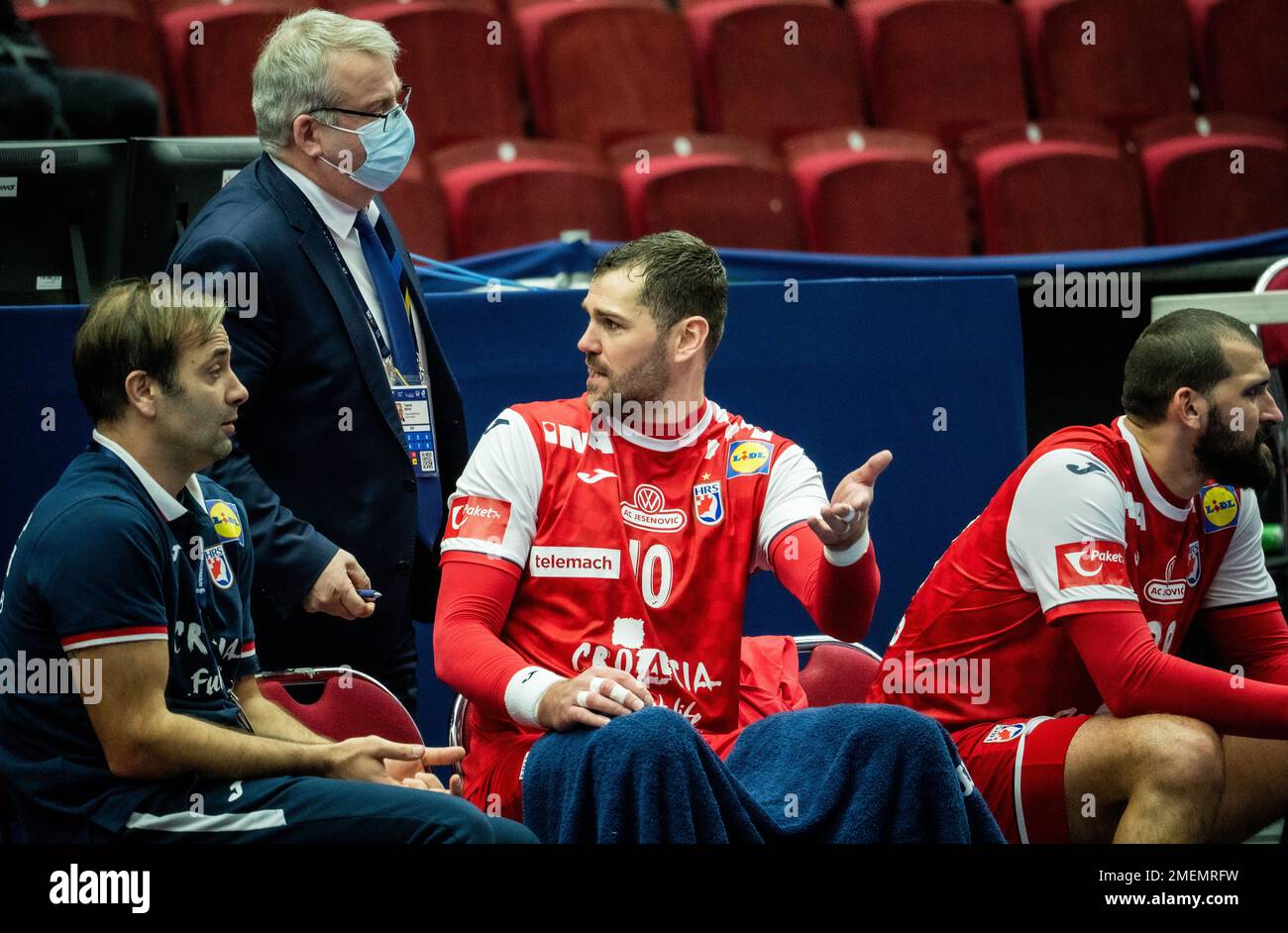 Malmo, Sweden. 23rd Jan, 2023. Jakov Gojun (10) of Croatia seen during