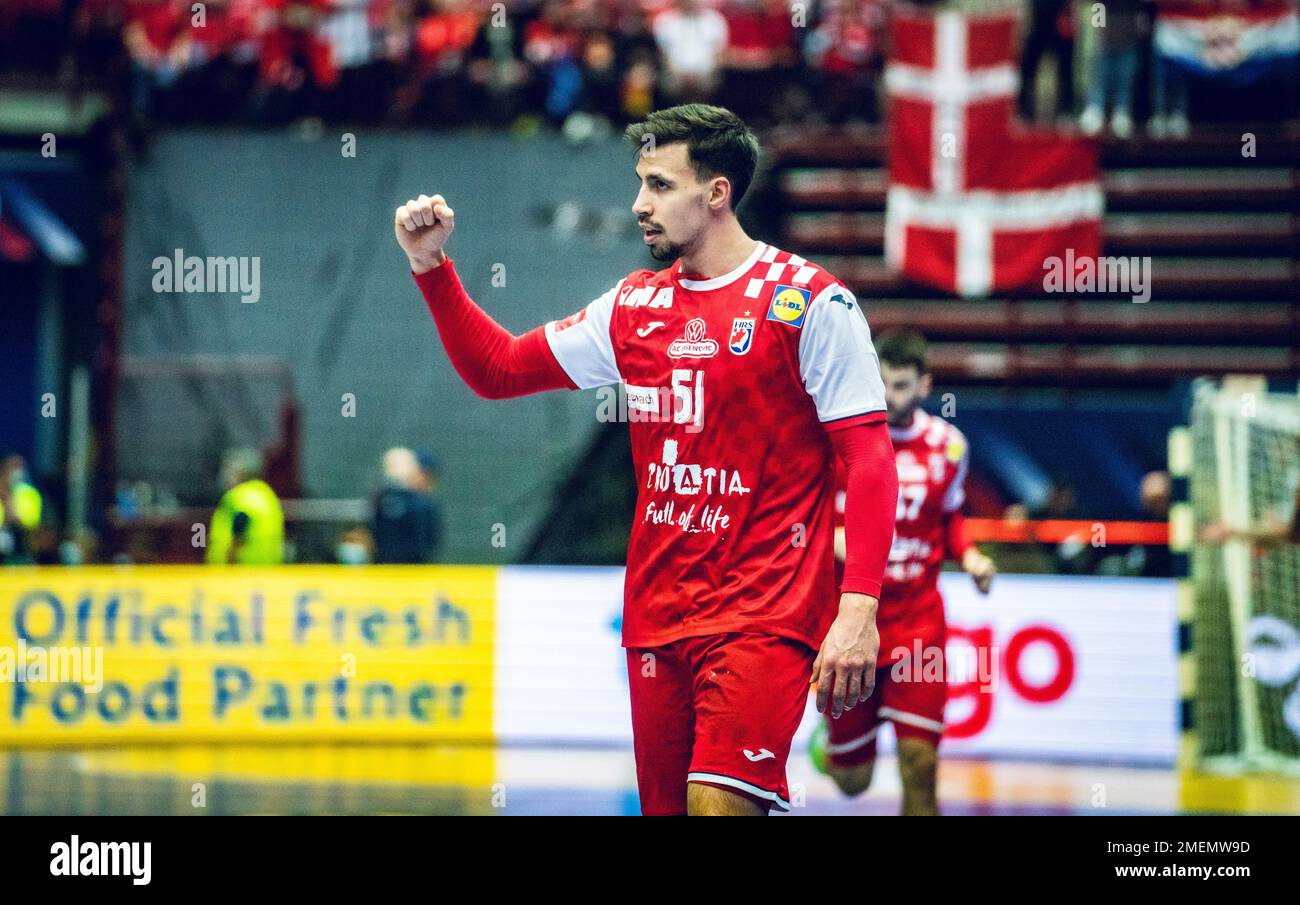 Malmo, Sweden. 23rd Jan, 2023. Ivan Martinovic (51) of Croatia seen during the IHF World