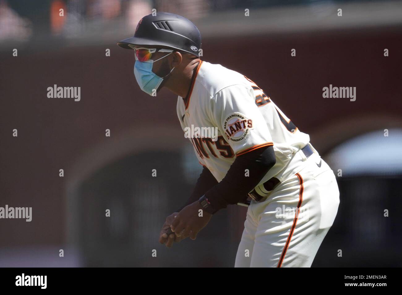San Francisco Giants first base coach Antoan Richardson against the