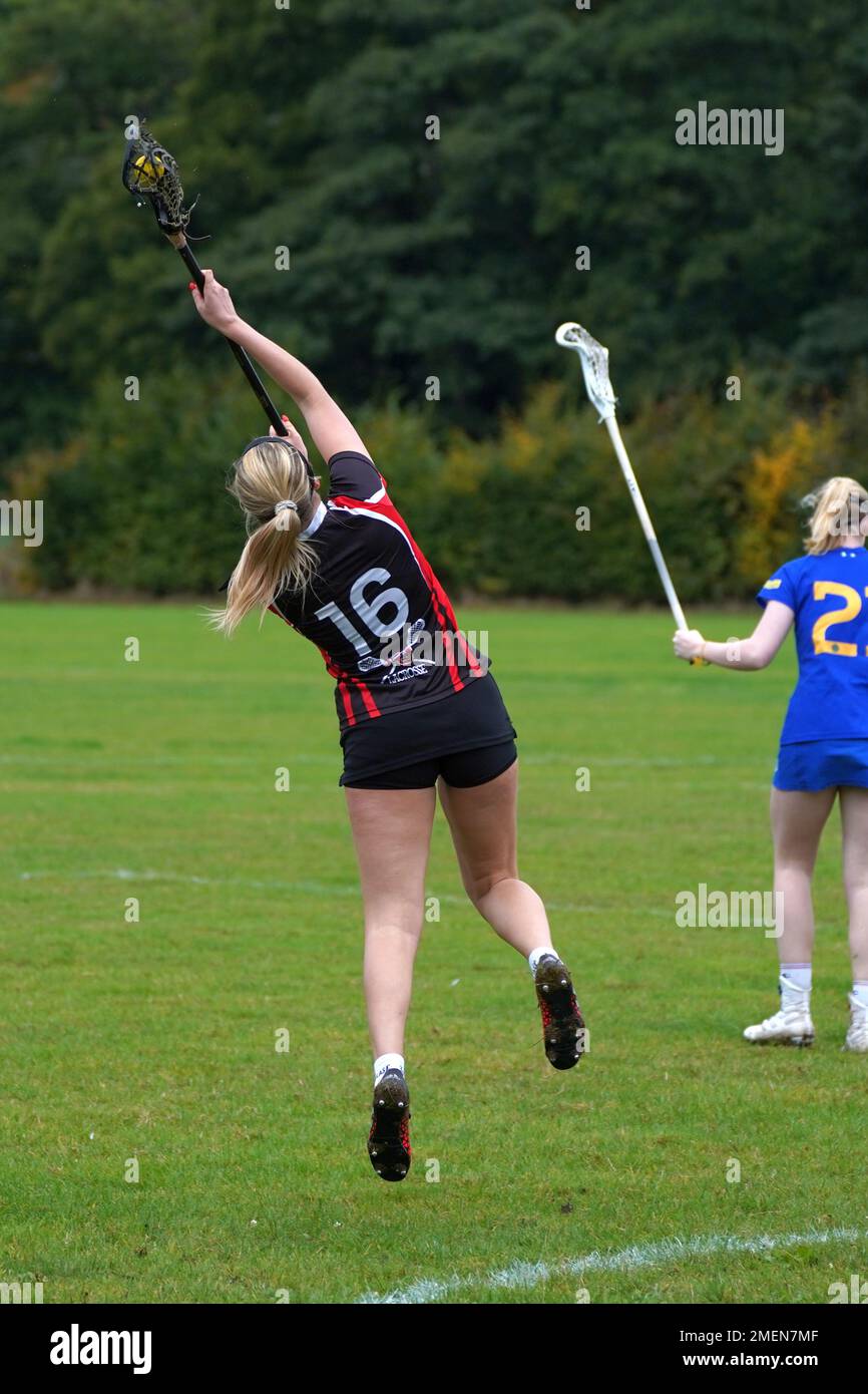 Female lacrosse player Stock Photo Alamy