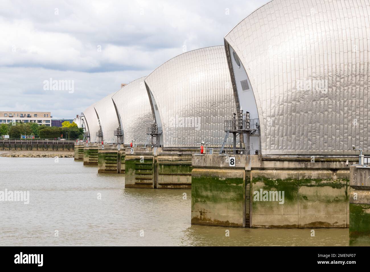 The River Thames Flood Barrier, one of the largest movable flood