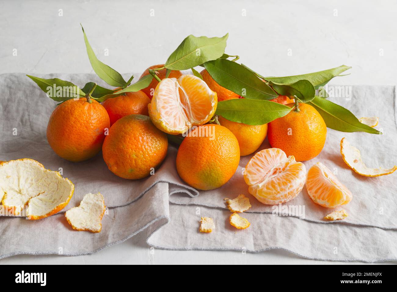 Clementine, mandarin, tangerine, fruits. Front view Stock Photo Alamy