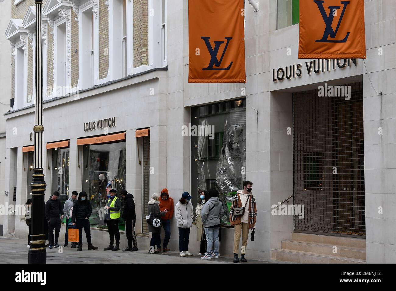 Queue outside the Louis Vuitton store on George Street, Sydney