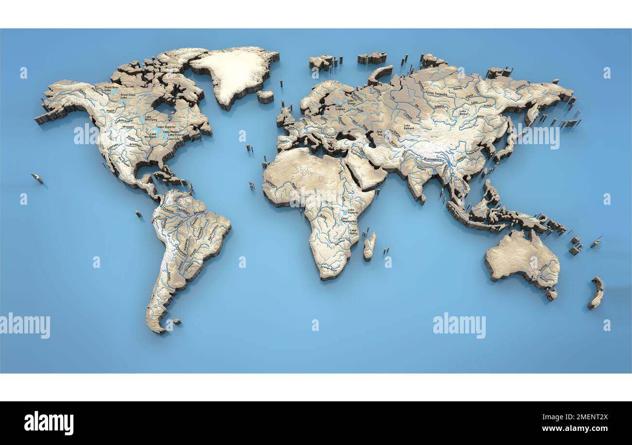 Rivers Around The World Map