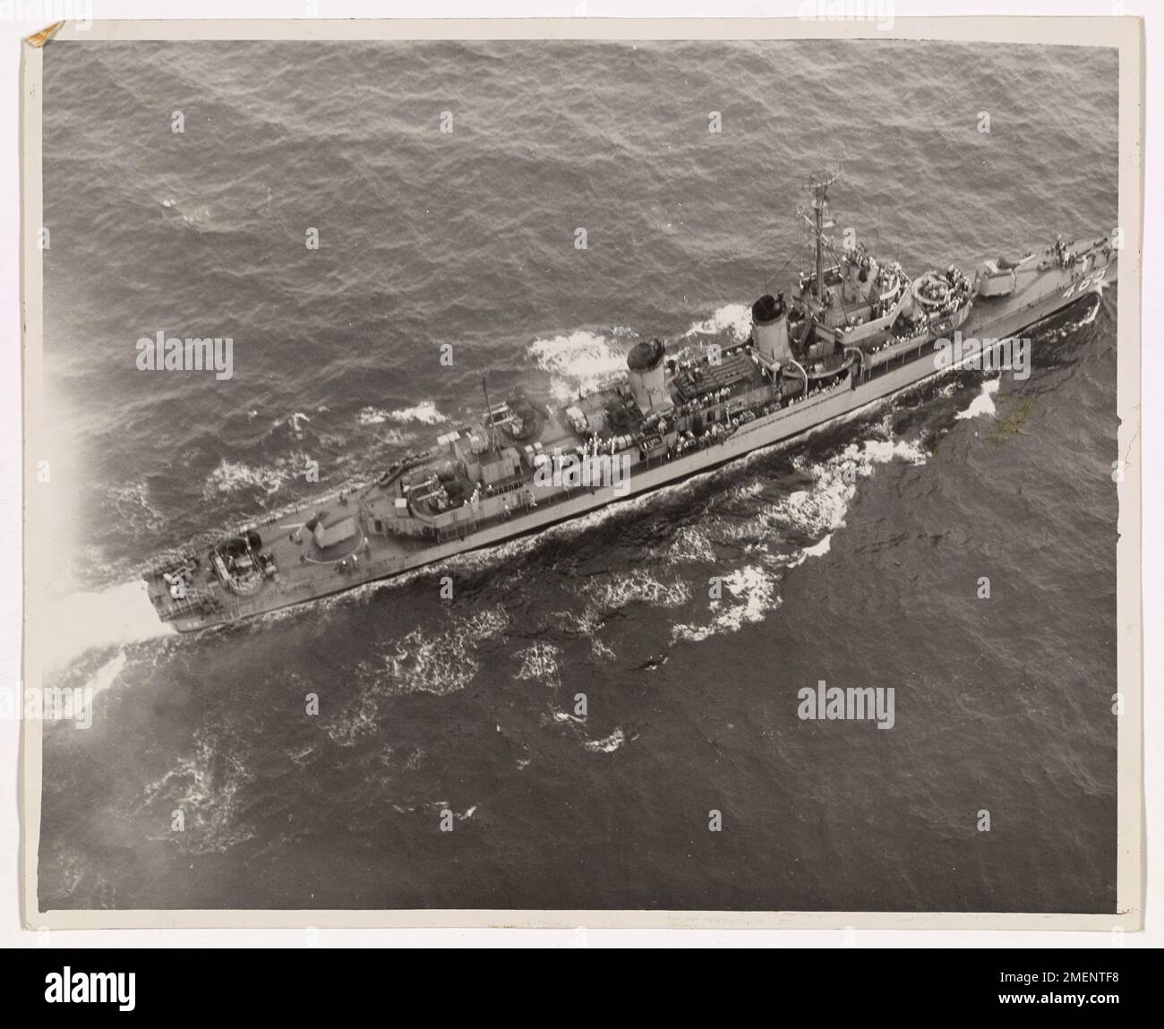 This image depicts the USS SAUFLEY, a naval destroyer, which assisted ...