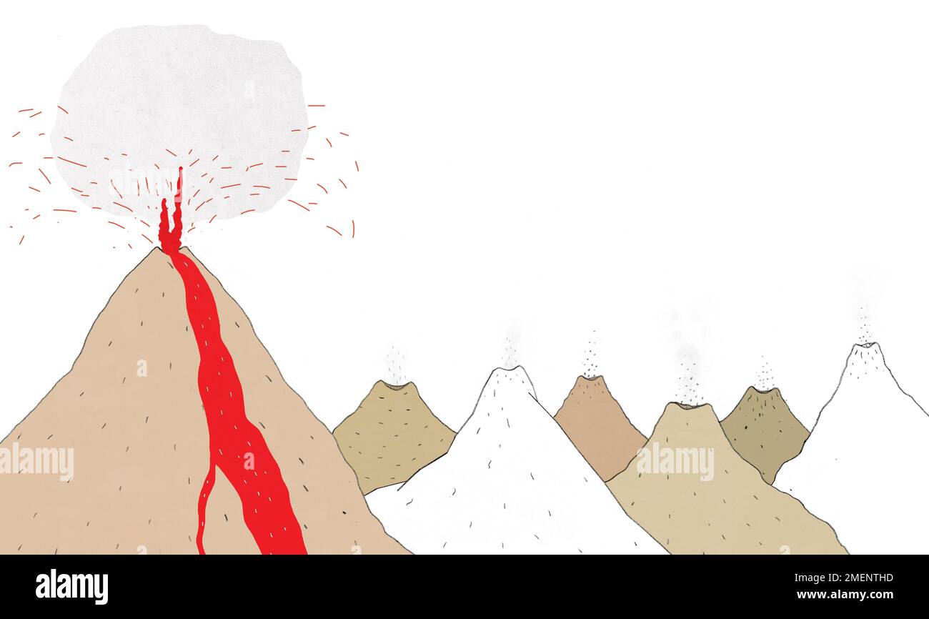 Volcanic eruption Stock Photo