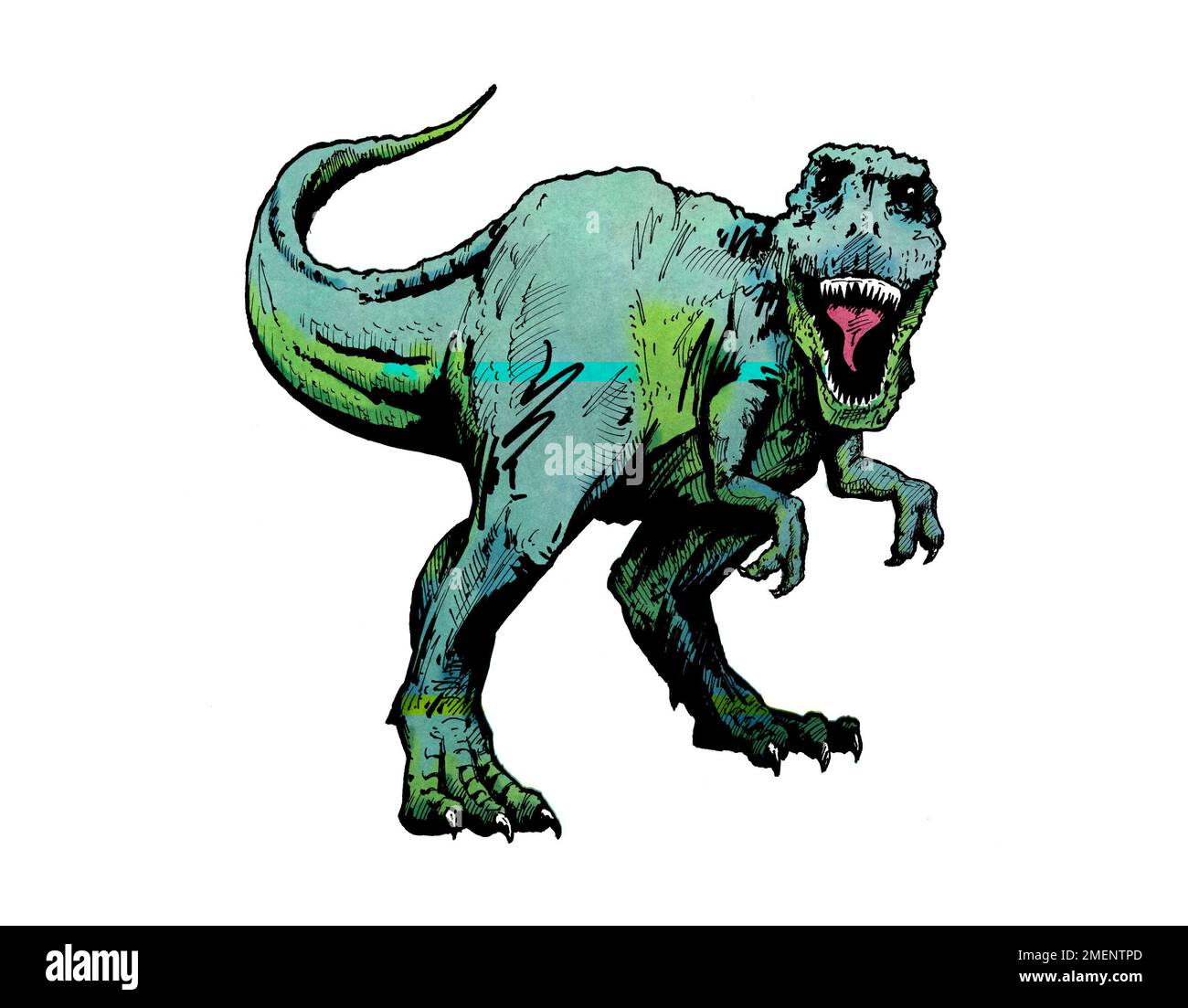 Illustration Of Tyrannosaurus Rex Skeleton A Bipedal Theropod Dinosaur  Standing On One Leg High-Res Vector Graphic - Getty Images