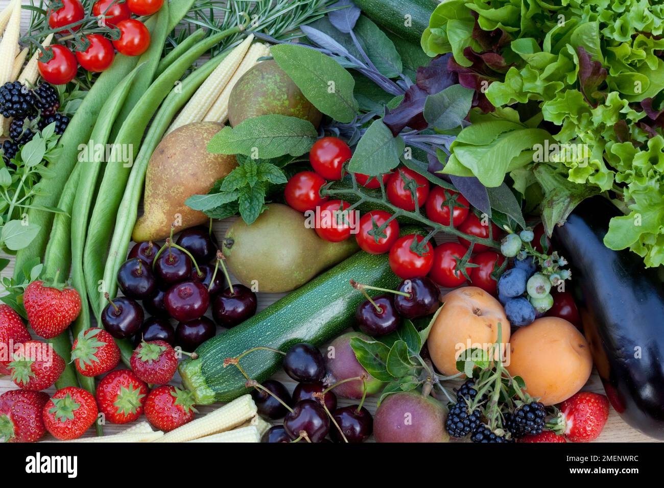 Mixed fruits and vegetables Stock Photo Alamy