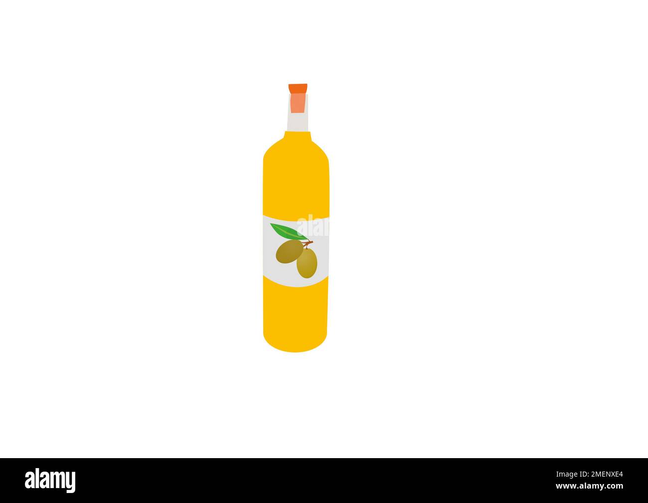Illustration of bottle of olive oil Stock Photo