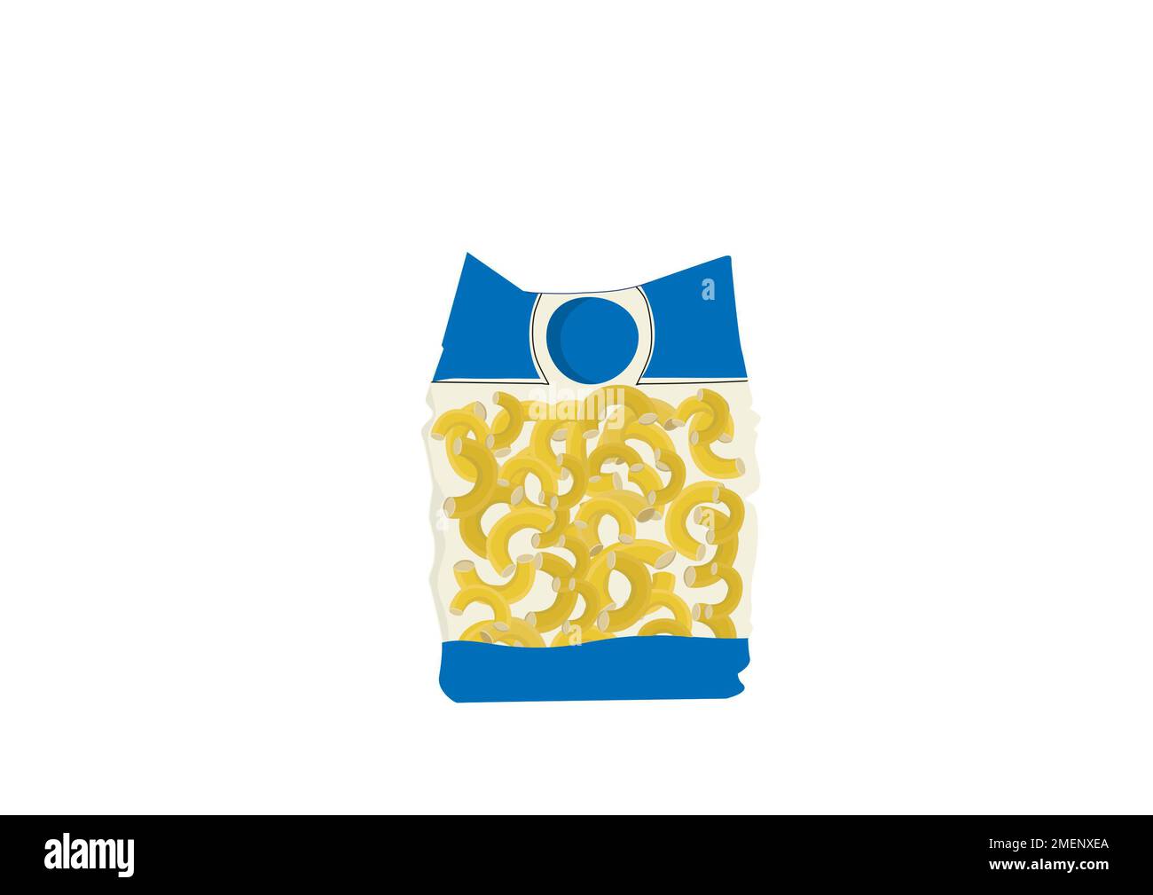 Illustration of bag of pasta Stock Photo