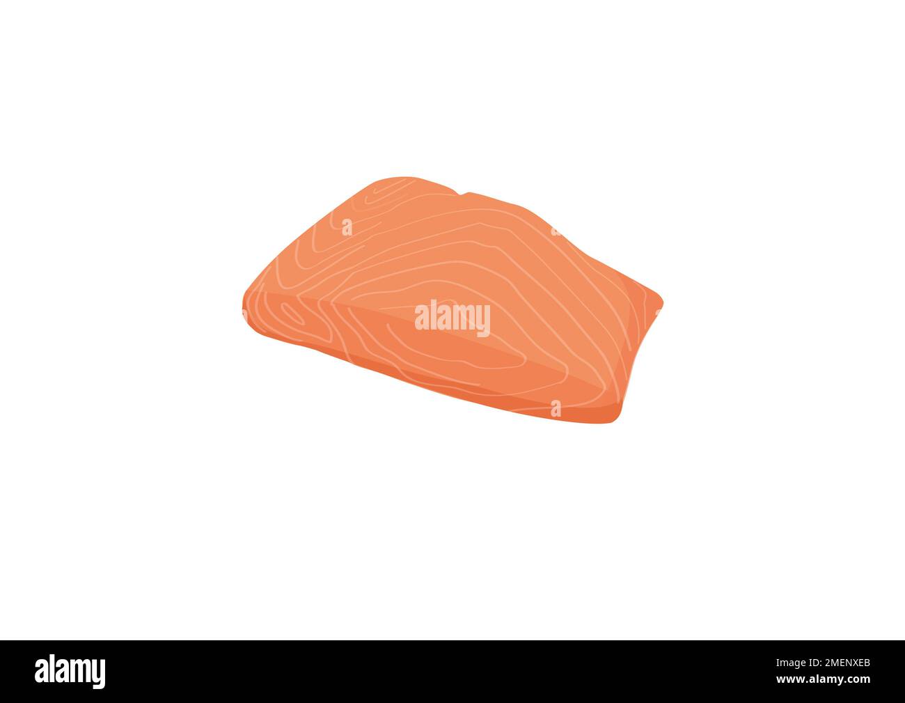Illustration of salmon steak Stock Photo - Alamy