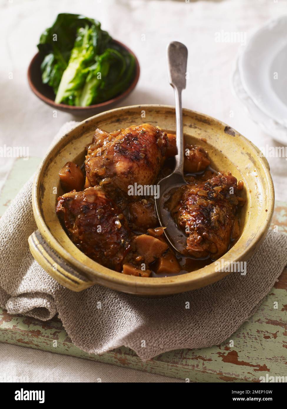Mustard chicken casserole Stock Photo Alamy