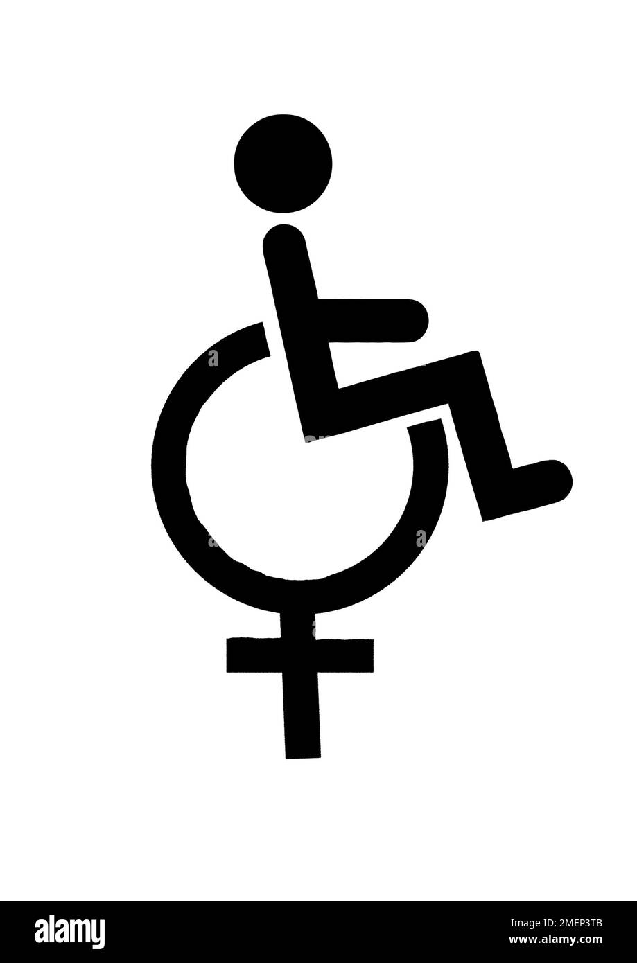 DISABILITY LIKE FEMALENESS IS NOT INFERIORITY Stock Photo