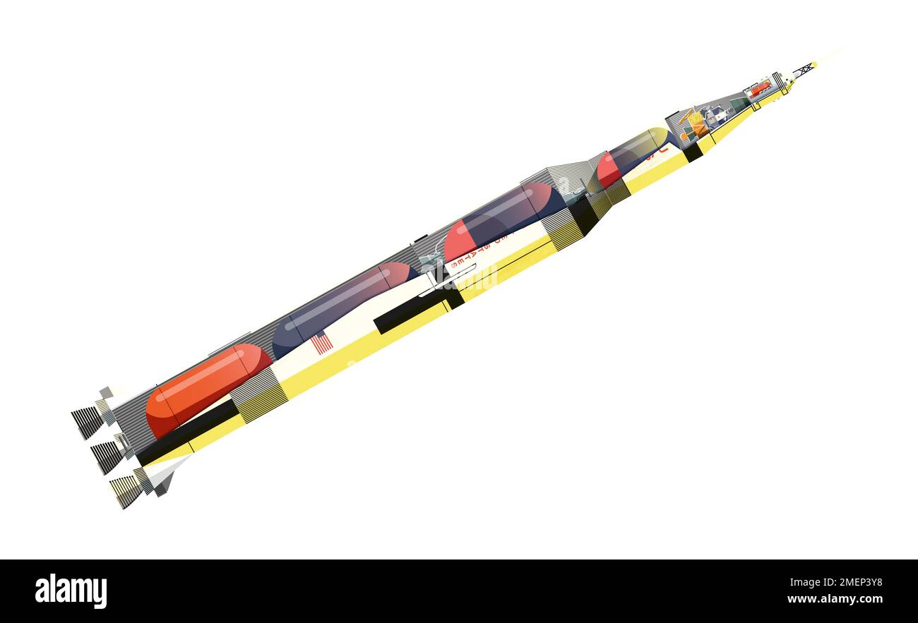 Illustration of the Saturn V rocket Stock Photo Alamy