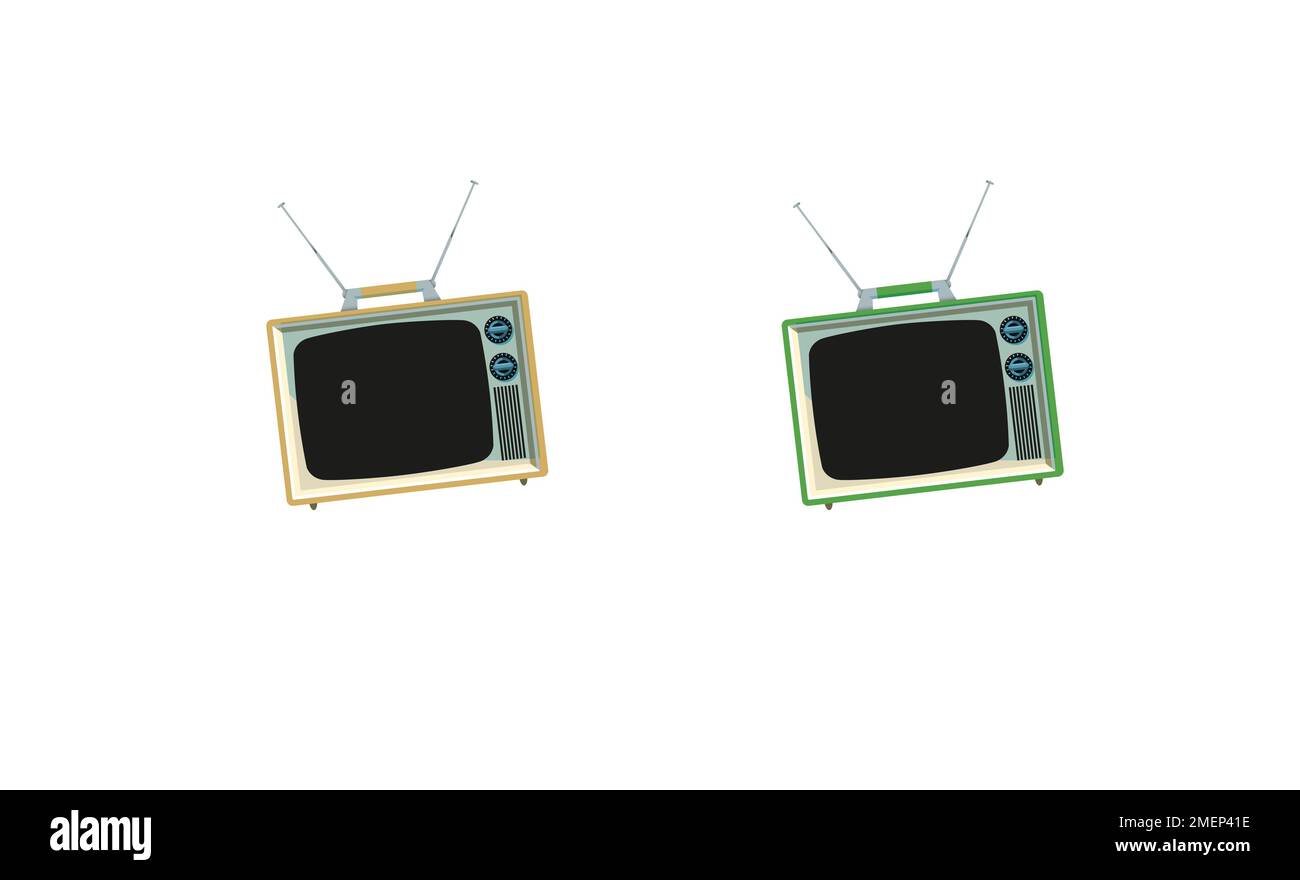 Illustration of retro televisions Stock Photo