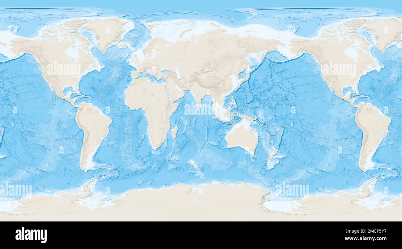 Continents Oceans And Seas Map Stock Photo Alamy Continents Oceans And Seas Map 2MEP5Y7