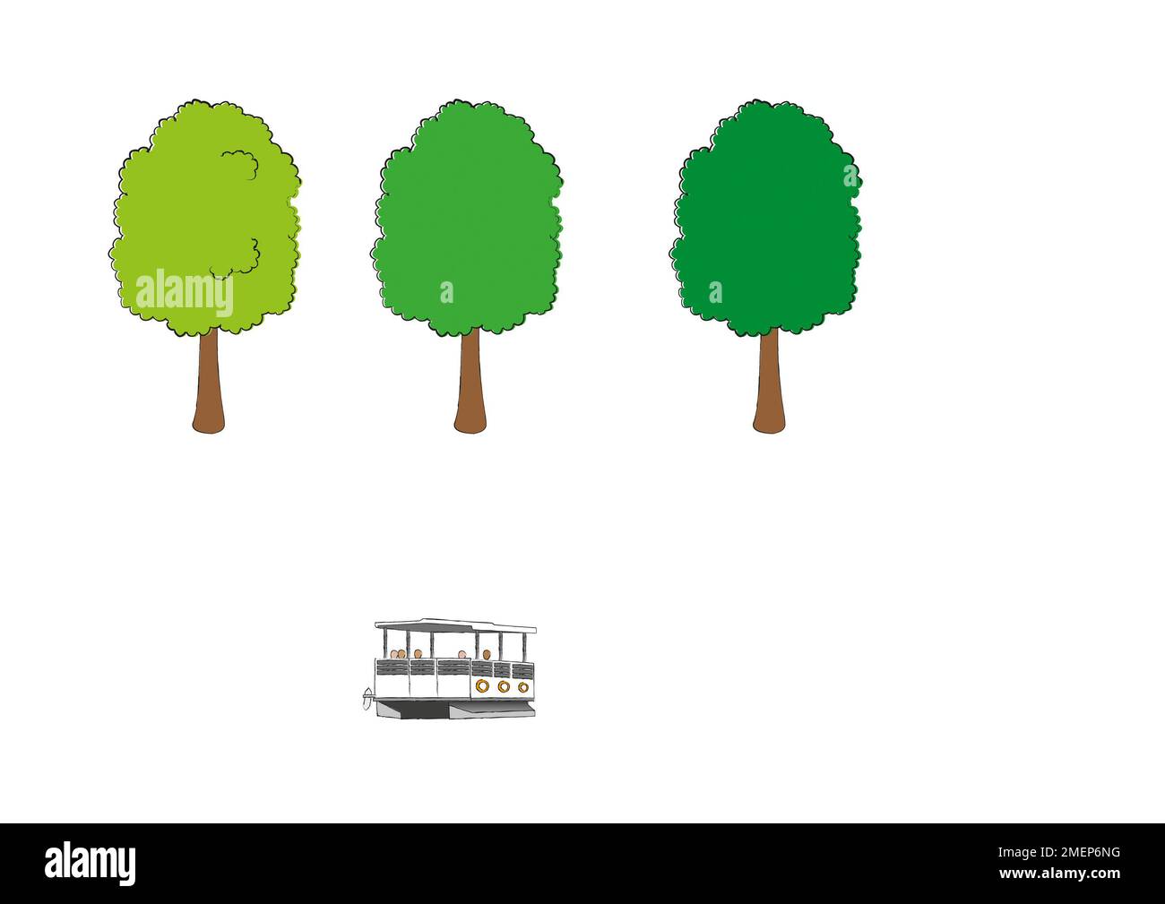 Illustration of trees Stock Photo