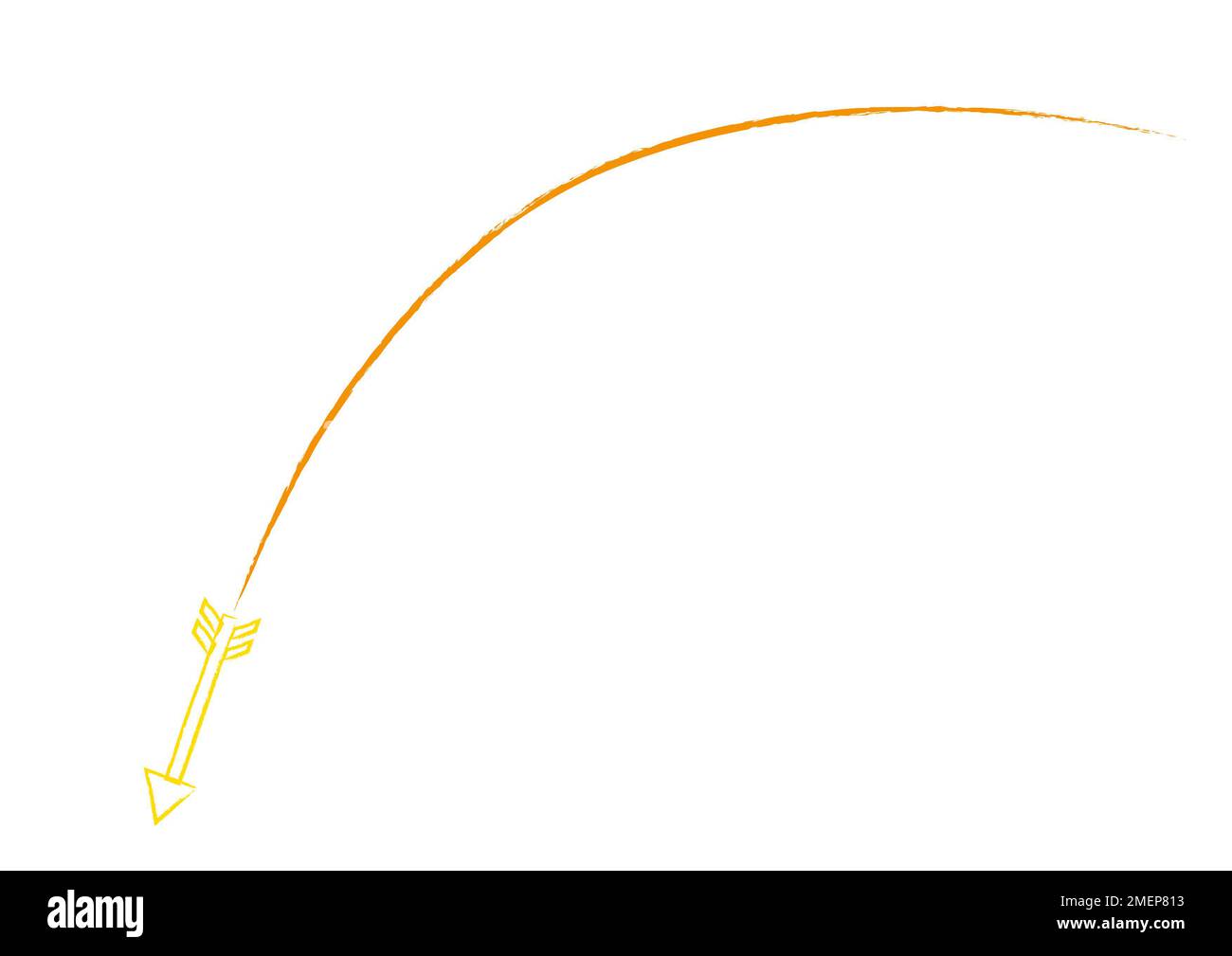 Illustration of arrows shot from bow Stock Photo Alamy