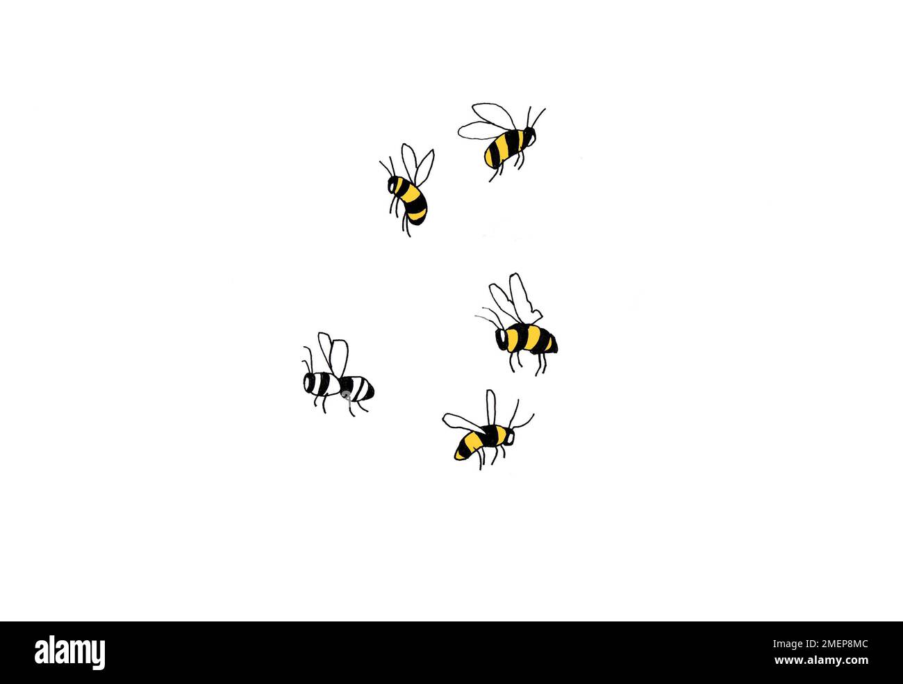 Illustration of a bees Stock Photo