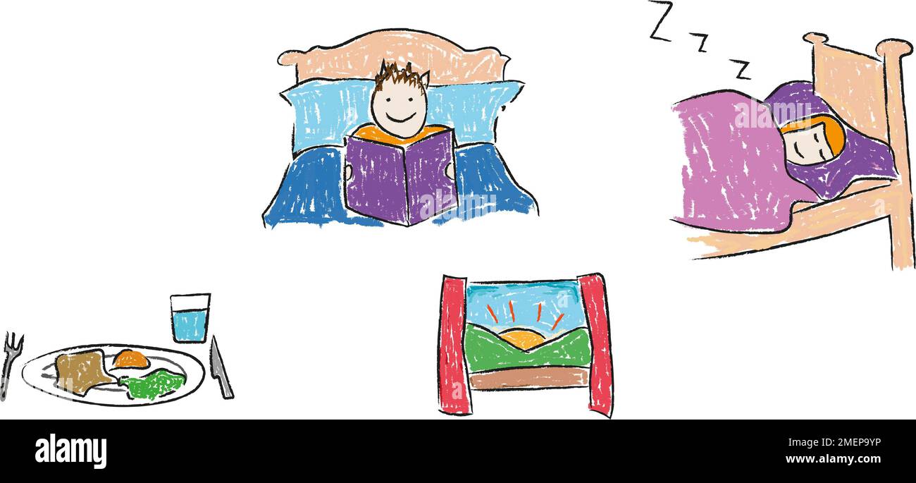 Bedtime, around the clock Stock Photo Alamy