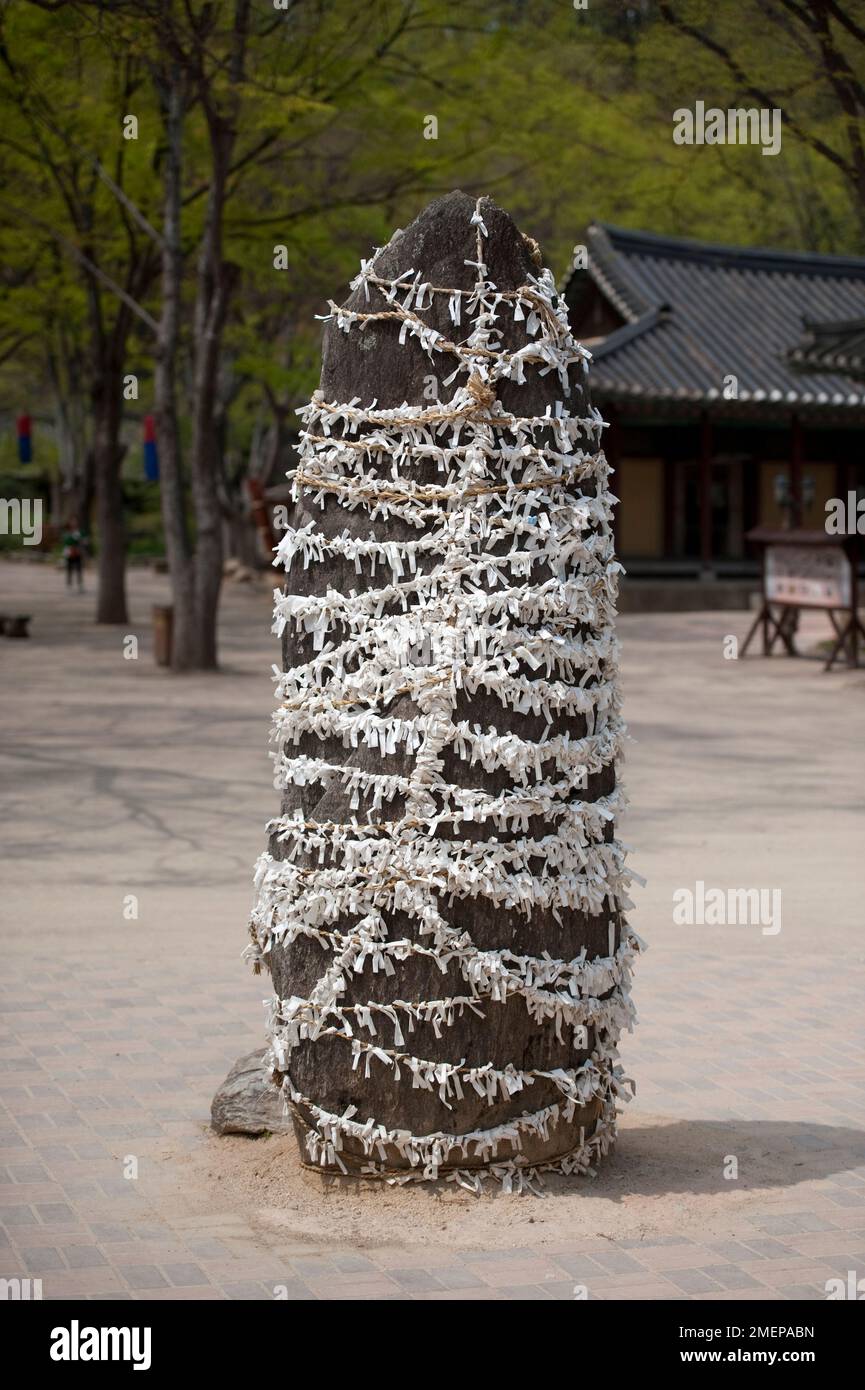 South Korea, Seoul, Korean Folk Village, wish trees Stock Photo