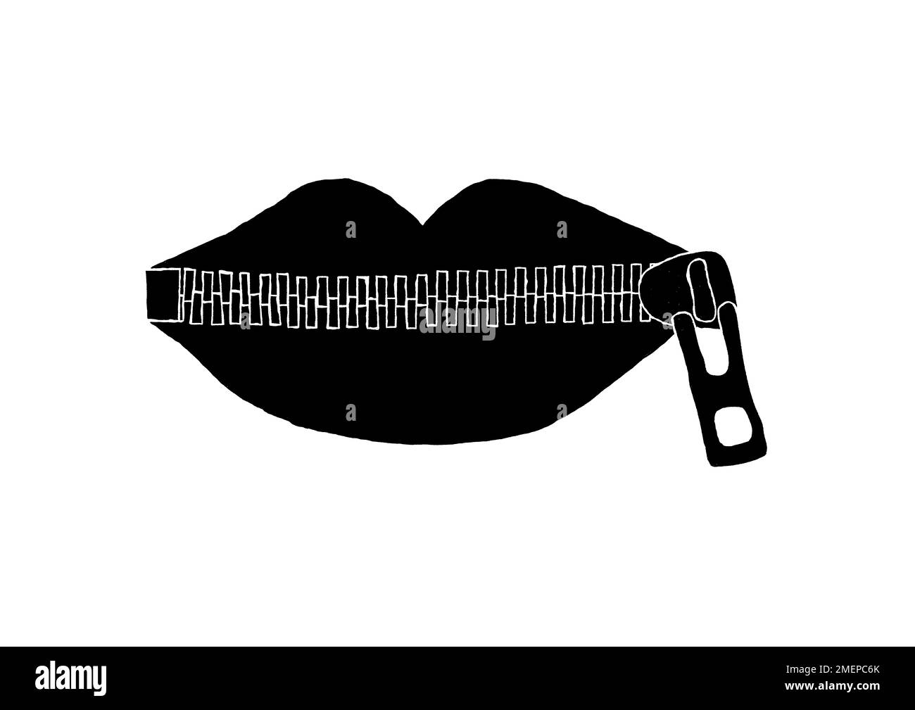 Zipped Lips Clipart Images