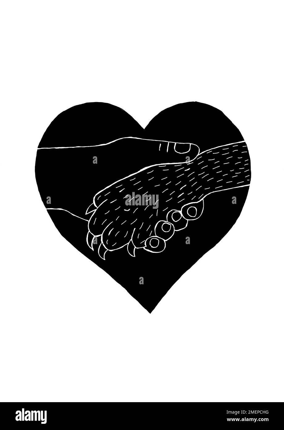 Dog holding love heart Cut Out Stock Images & Pictures - Alamy