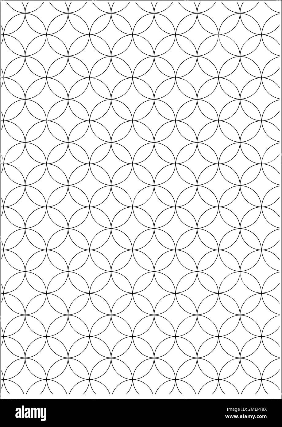Background pattern with overlapping circles Stock Photo