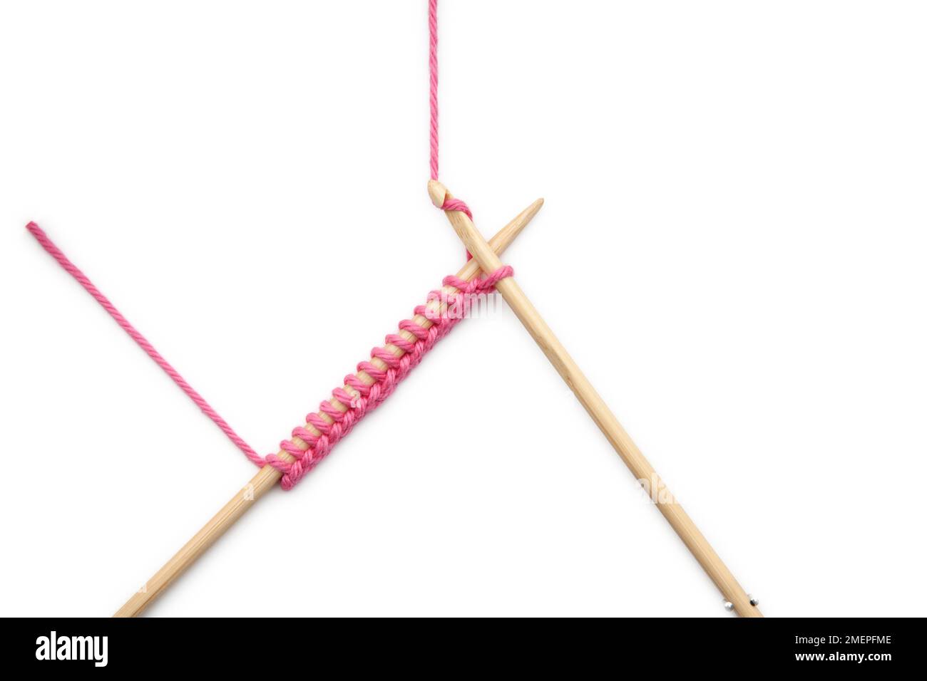 Crochet provisional caston knitting technique Stock Photo Alamy