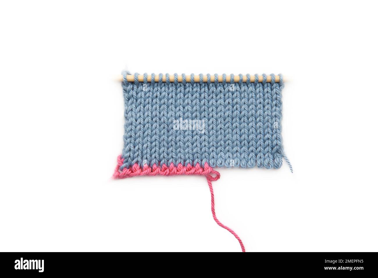 Crochet provisional caston knitting technique Stock Photo Alamy