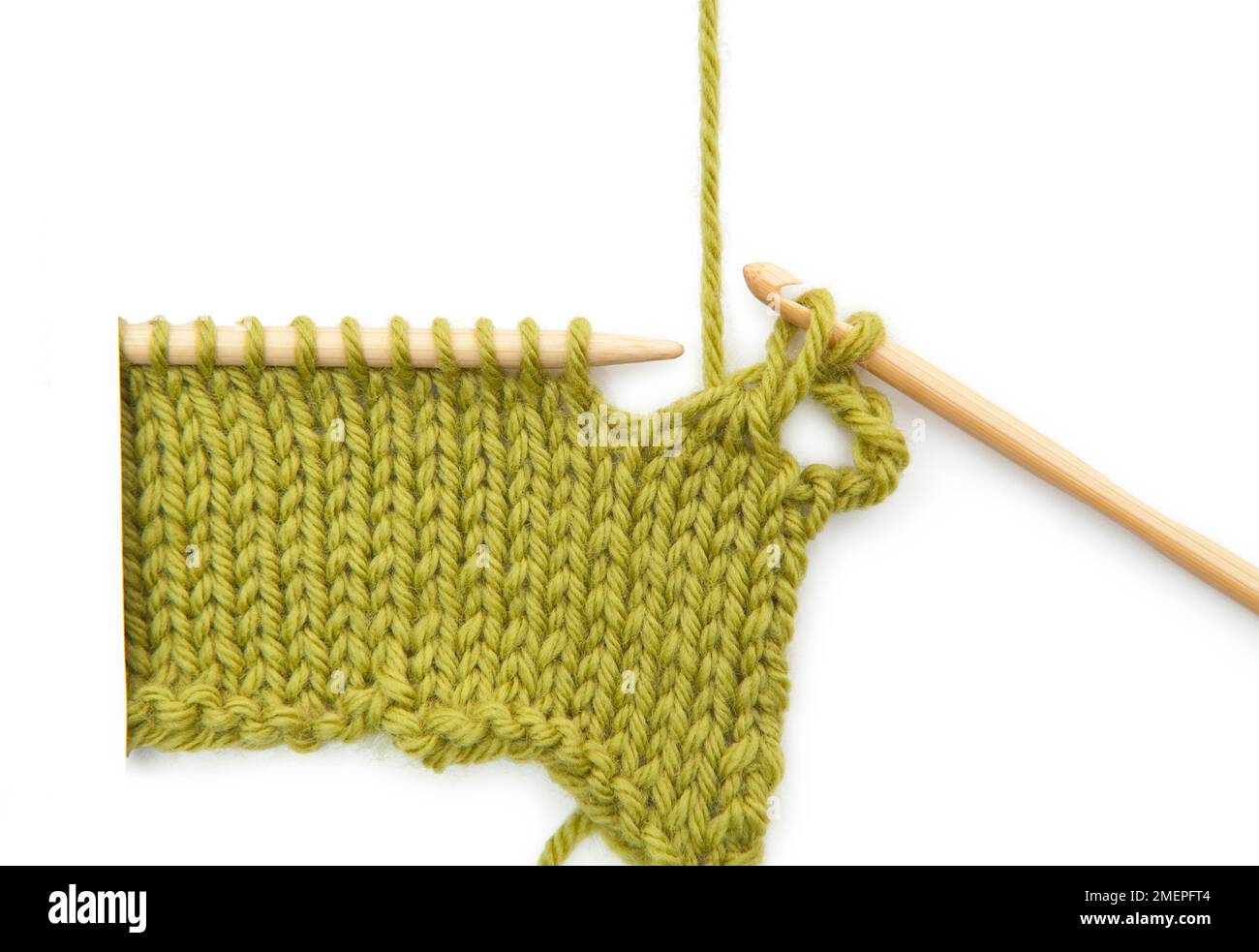 Crochet chain loop castoff knitting technique Stock Photo Alamy