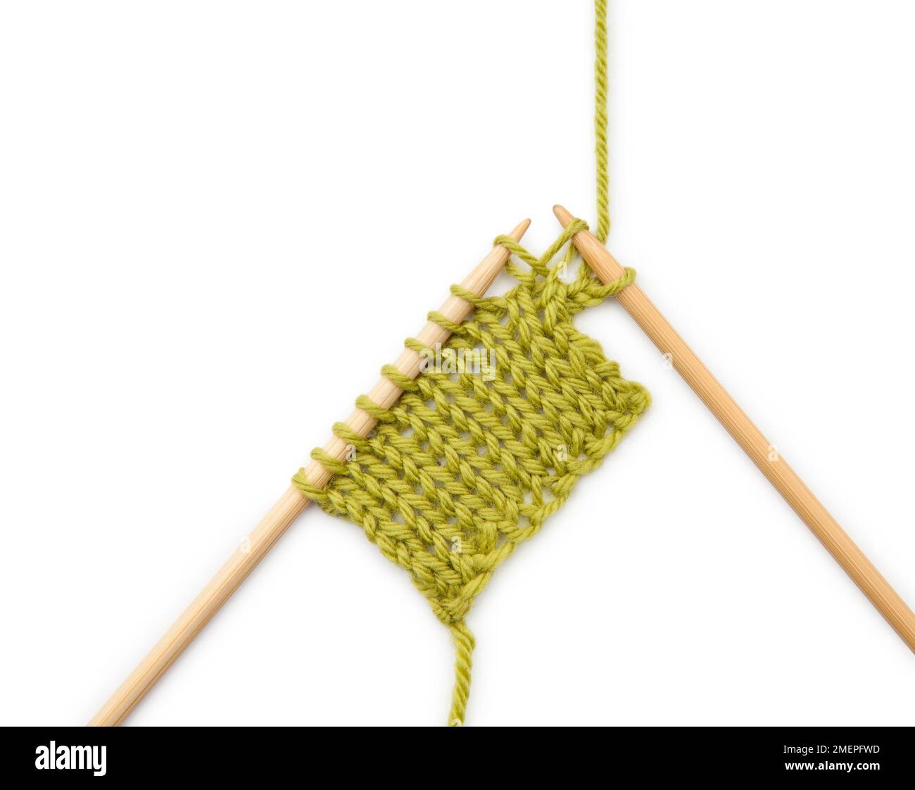 Paired lifted edge increase knitting technique Stock Photo - Alamy