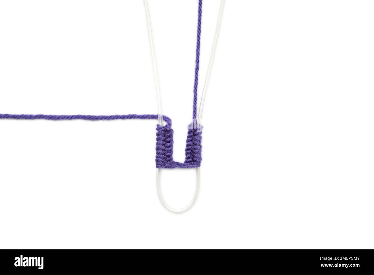 Magic loop knitting ? working a small tube on a circular cable needle Stock Photo Alamy