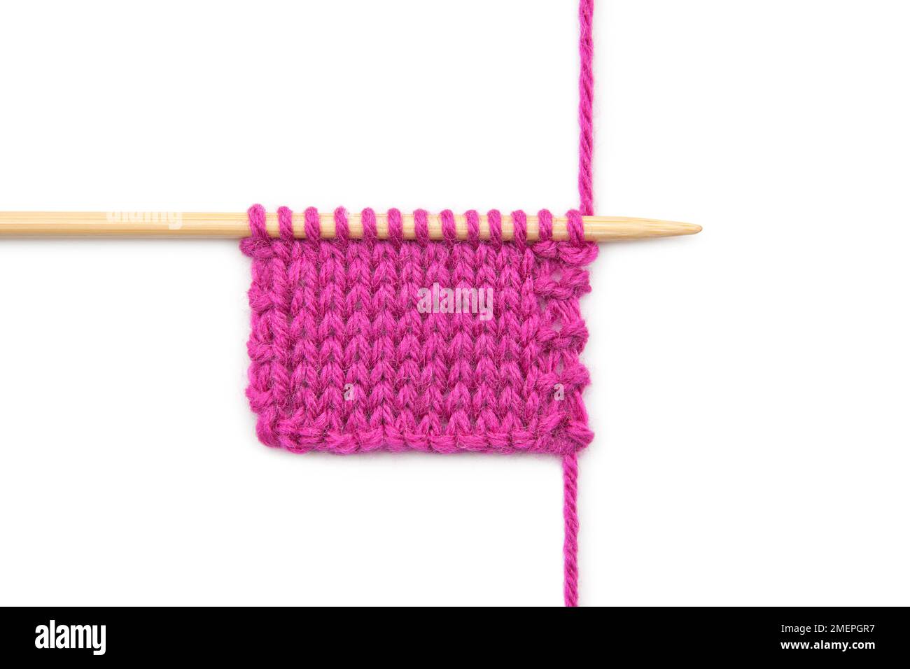 Example of double slipped garter selvedge knitting Stock Photo Alamy