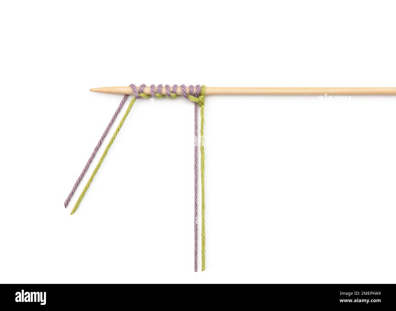 Provisional caston knitting technique Stock Photo Alamy