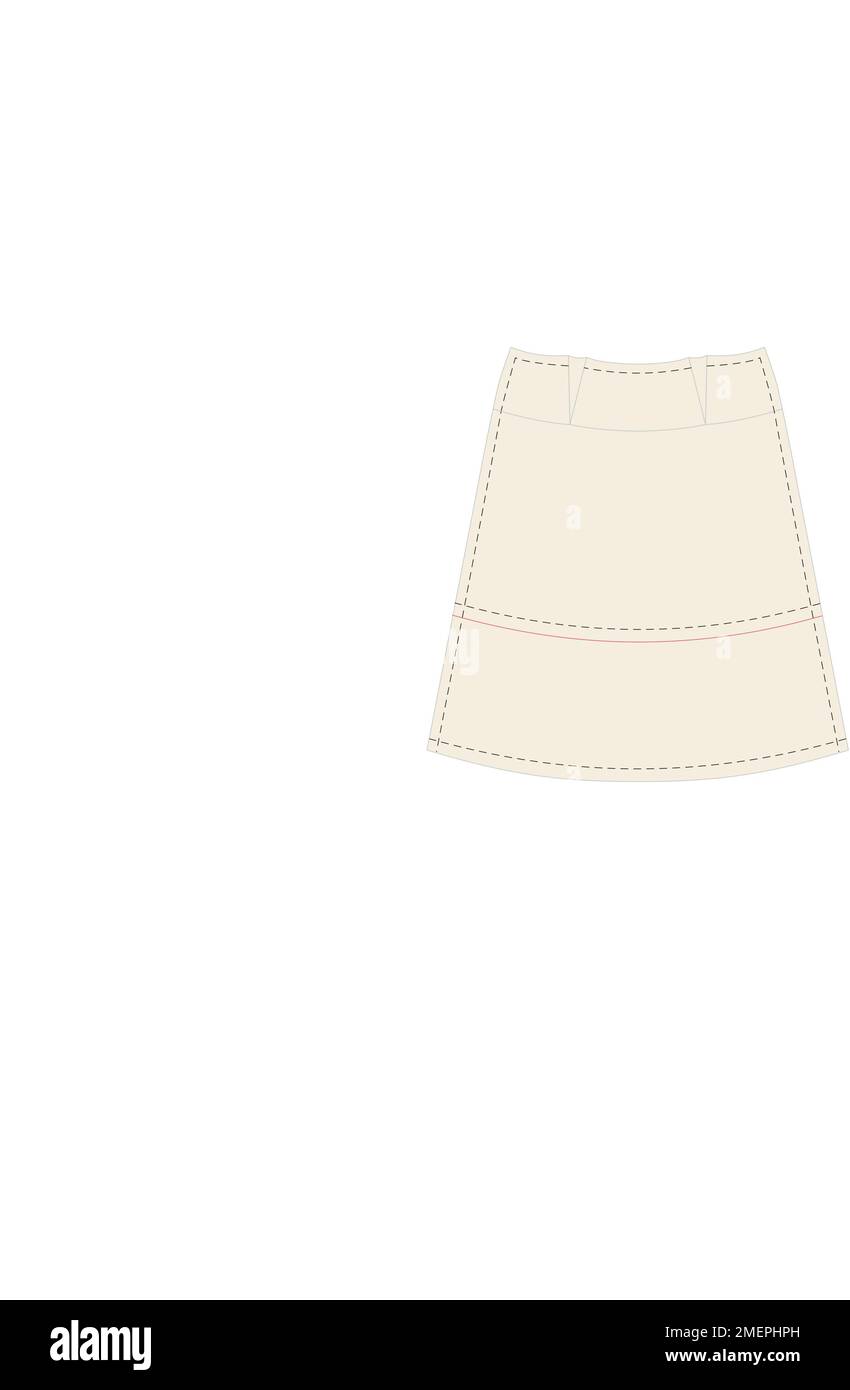Flared Skirt Variation with yoke Stock Photo