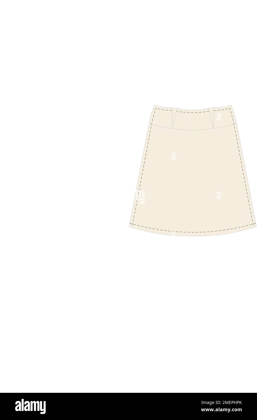White flared skirt hi-res stock photography and images - Alamy