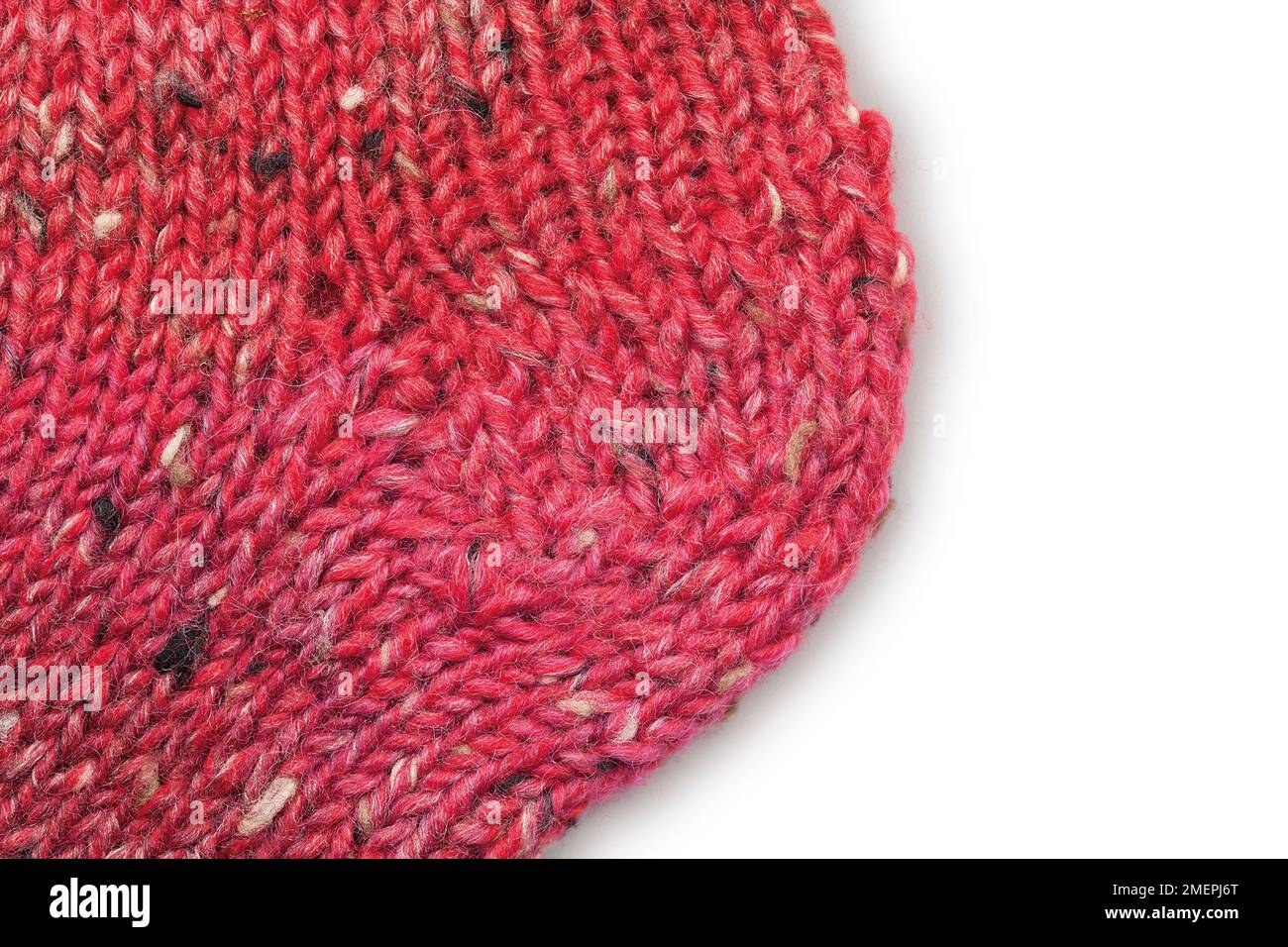 Red wool blend ankle sock, close-up Stock Photo