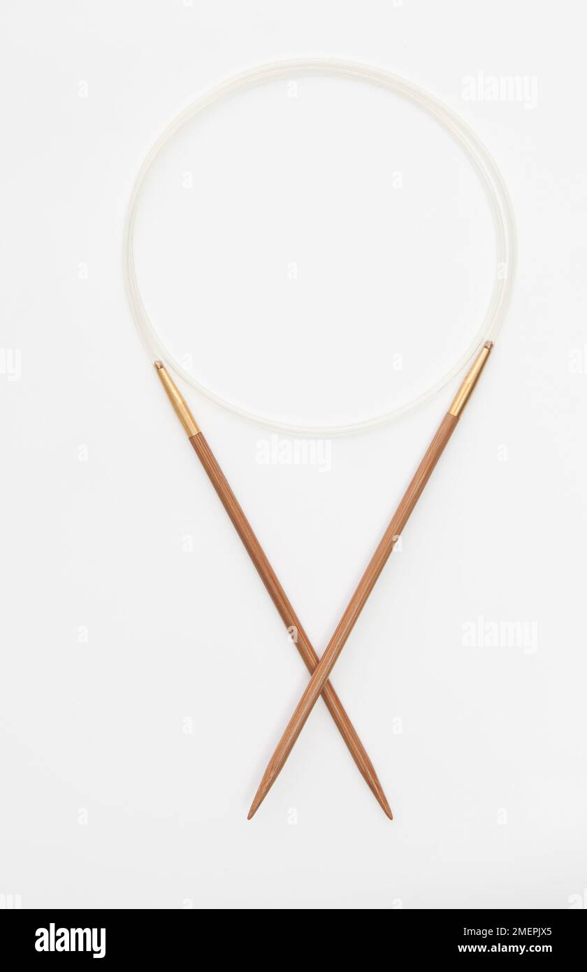 Circular interchangeable knitting needles Stock Photo Alamy