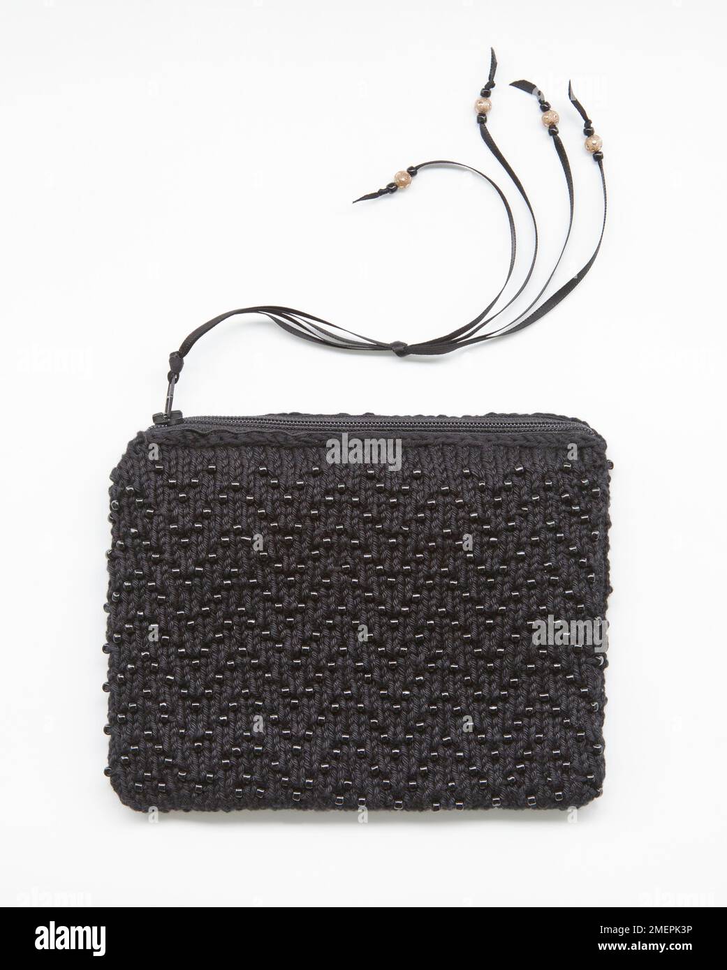 Zariah Weave Knot Clutch Bag - Black