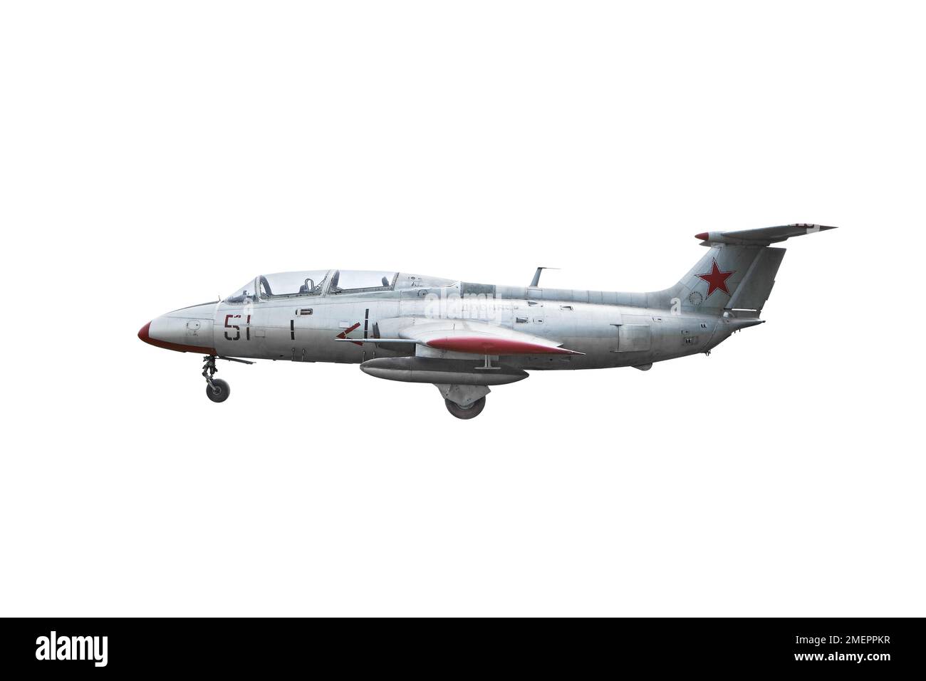 Aero L-29 Delfin military jet T'ainer aircraft, side view Stock Photo