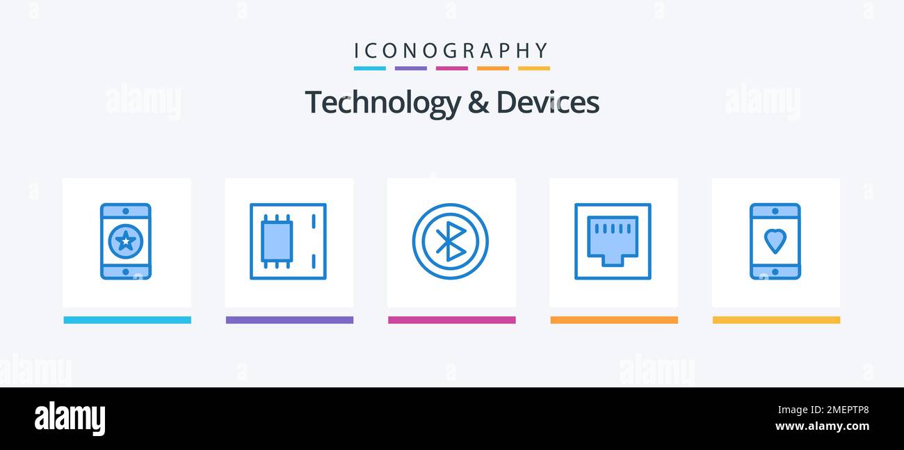 Devices Blue 5 Icon Pack Including port. cable. mainboard. sharing