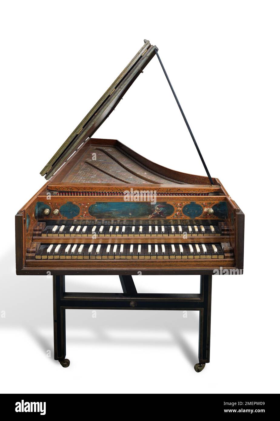 Harpsichord, by Joseph Tisseran, London, England, 1700 Stock Photo