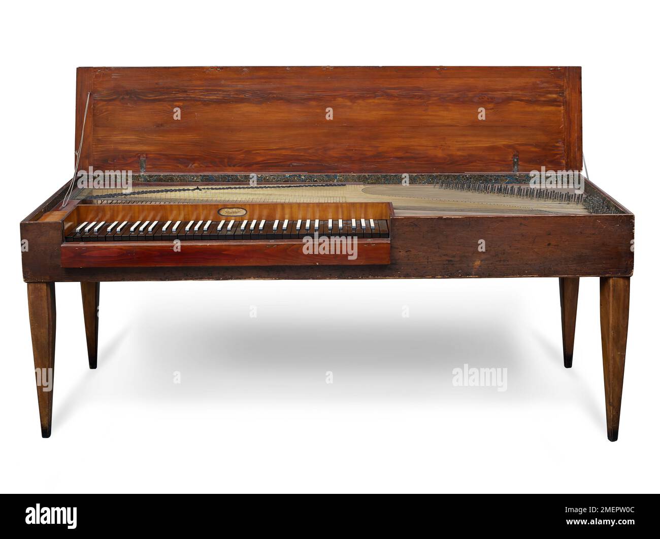 Large unfretted clavichord, attributed to Georg Nikolas (or Nikolaus) Deckert, Thuringia, Germany, 1810 Stock Photo