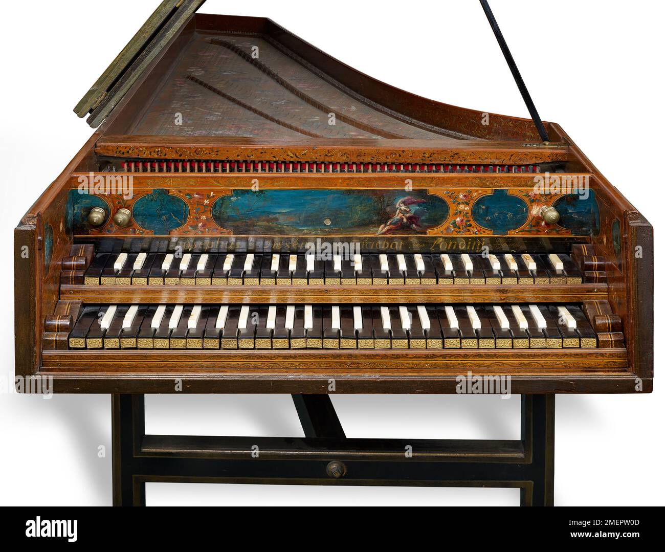 Harpsichord, by Joseph Tisseran, London, England, 1700 Stock Photo