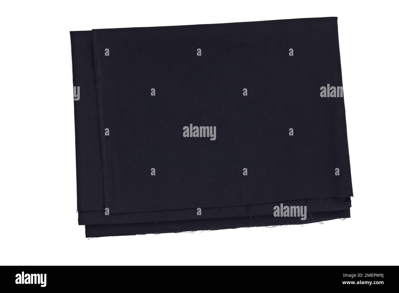 Folded black bottoming cloth, close-up Stock Photo