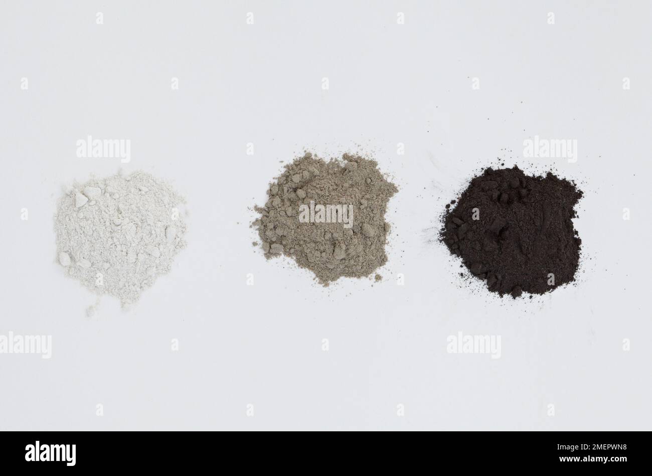 Heaps of cementbased grouts, overhead view Stock Photo Alamy