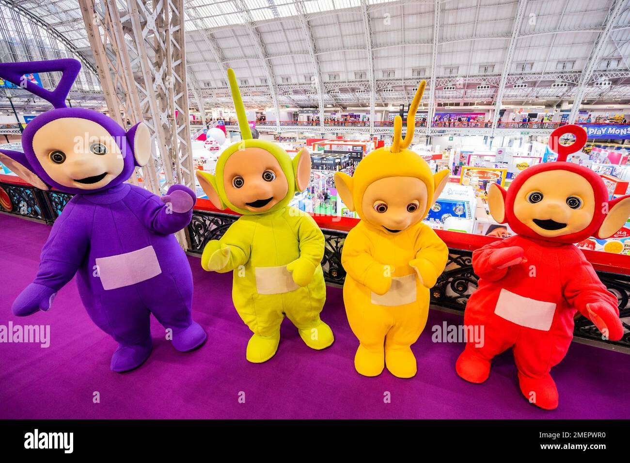 London, UK. 24th Jan, 2023. The Teletubbies are always prominent The
