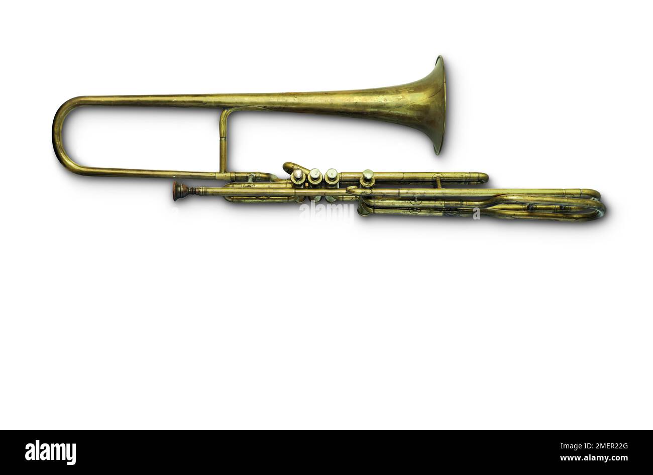 Tenor valve trombone in C with four valves, made by Halari